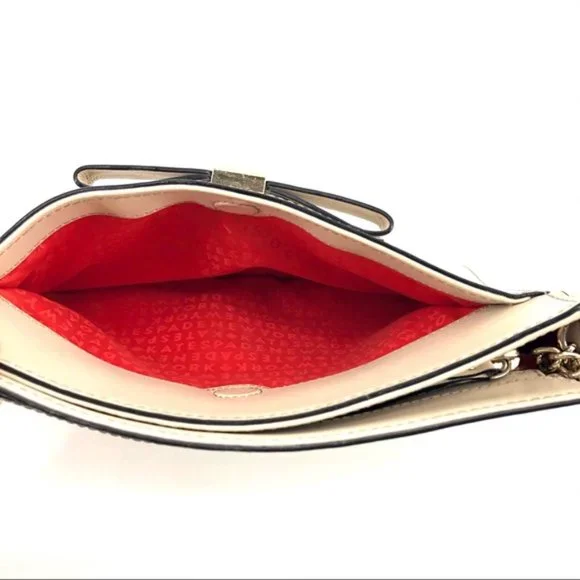 Kate Spade Ivory Bow Front Crossbody Bag Purse - Picture 3 of 8